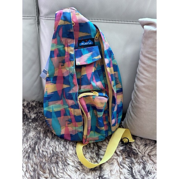 NWT KAVU Original Rope Sling Bag Polyester Crossbody Backpack Glam Jam NEW w TAG - Picture 1 of 12